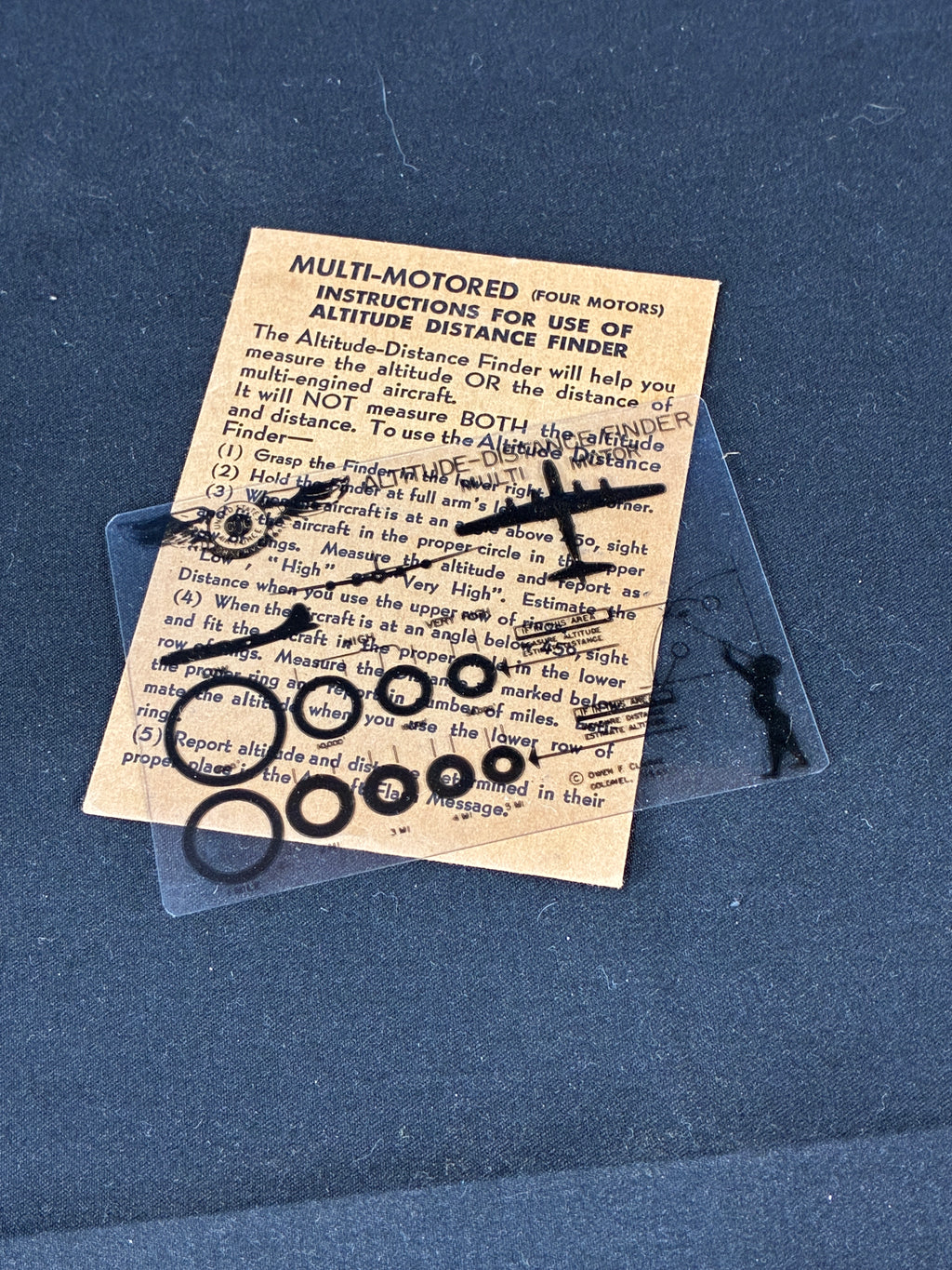 WW2 USAAF Altitude Distance Finder