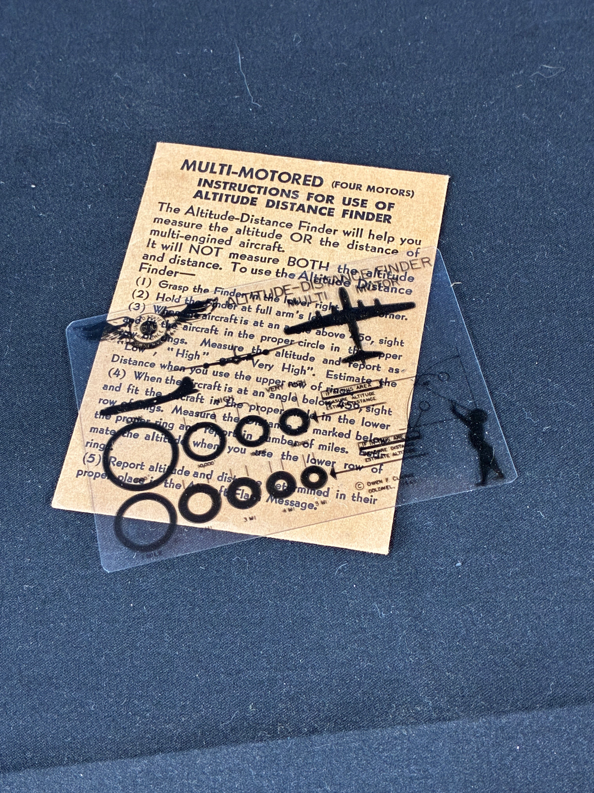 WW2 USAAF Altitude Distance Finder