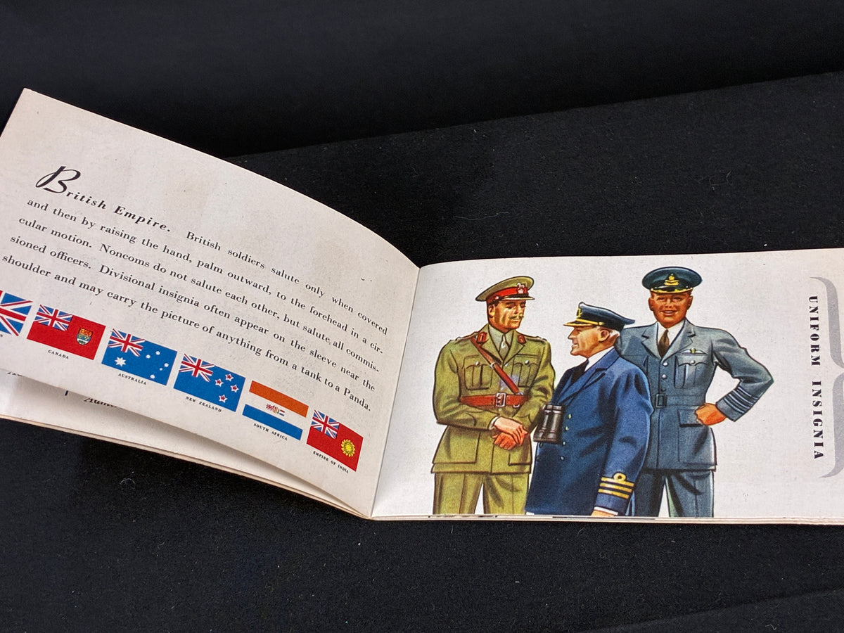 WW2 US Uniform Insignia Pocket Guide Booklet - 1943
