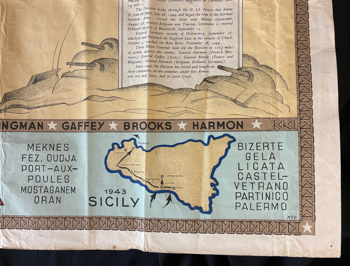 WW2 US 2nd Armored Tour Map
