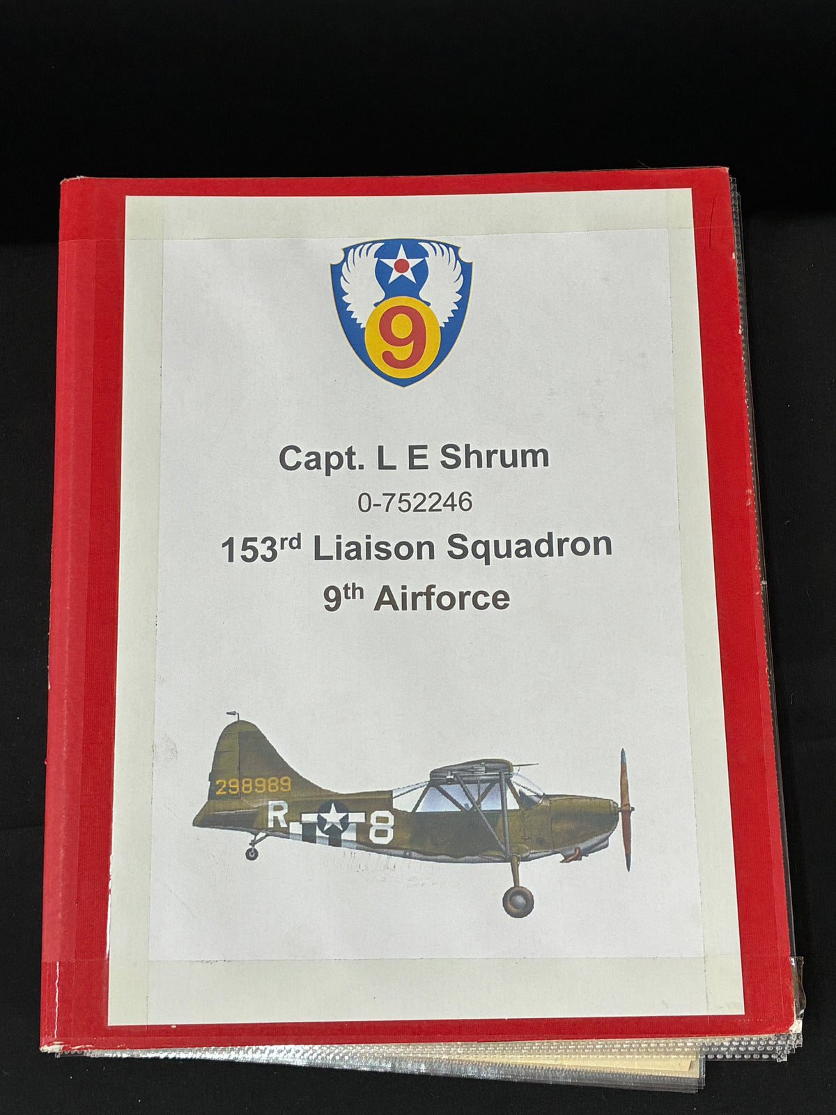 WW2 USAAF 9th Airforce - 153rd Liaison Squadron Grouping