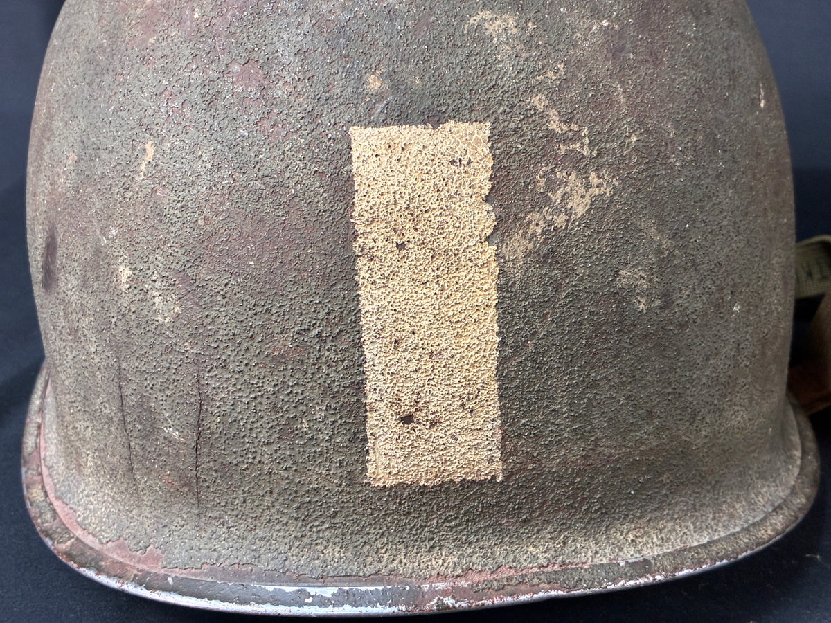 WW2 M-1 Fixed Bale 2nd Lt Helmet Named Grouping