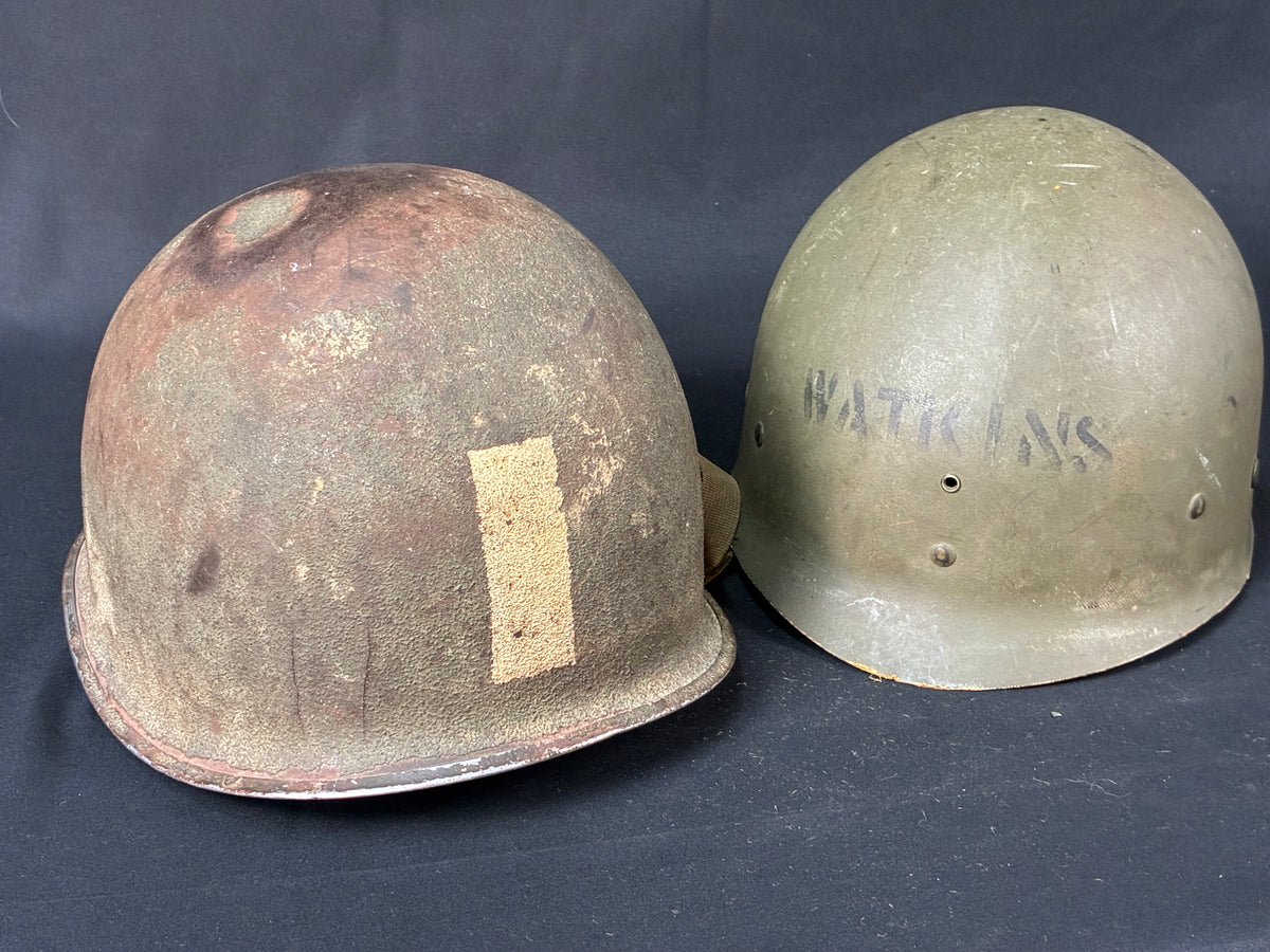 WW2 M-1 Fixed Bale 2nd Lt Helmet Named Grouping