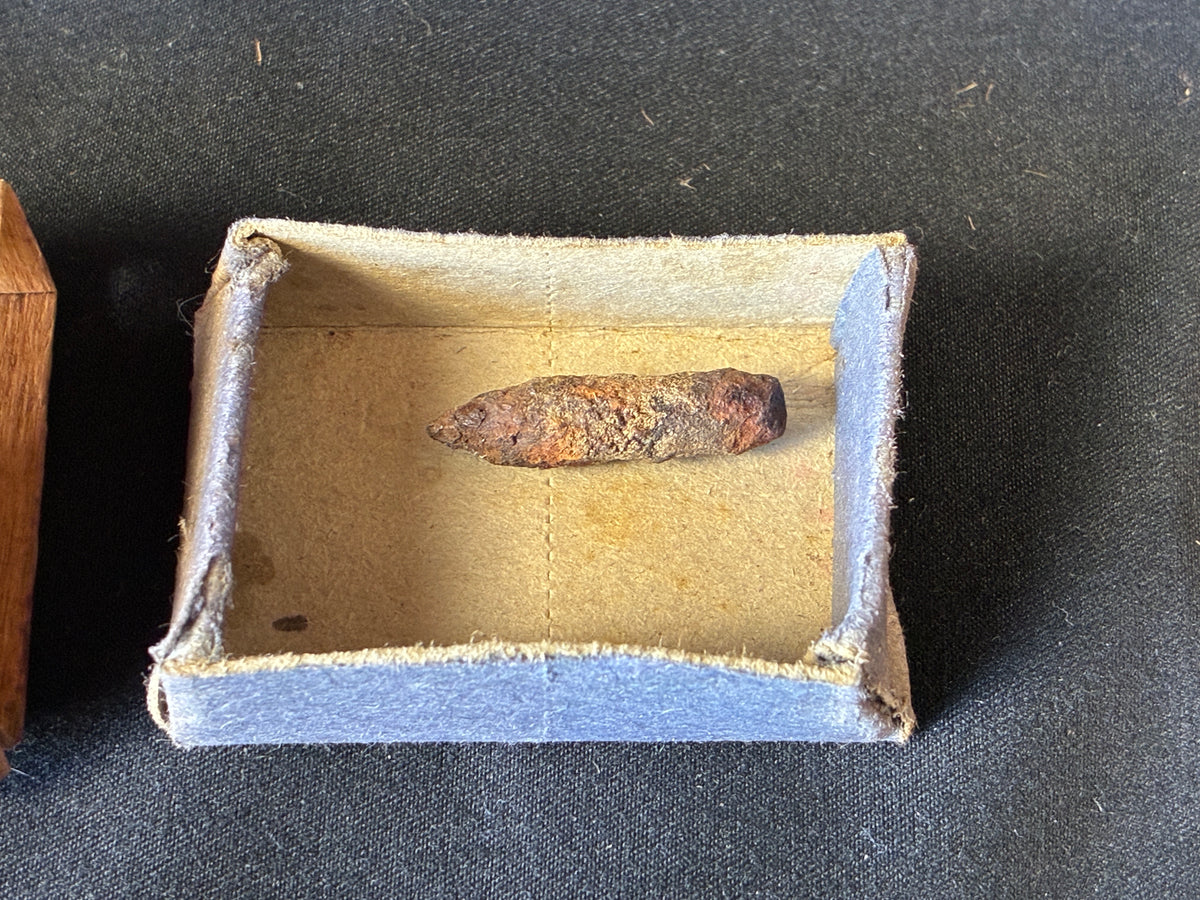 WW2 American Made Match Box with carbine bullet head.