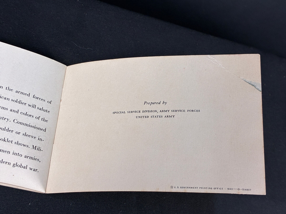 WW2 US Uniform Insignia Pocket Guide Booklet - 1943
