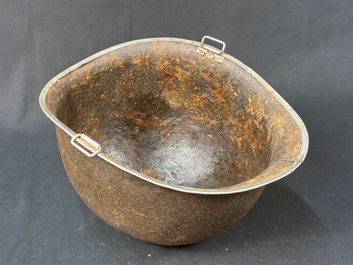 WW2 US M-1 Swivel Bale Helmet shell- Normandy Relic