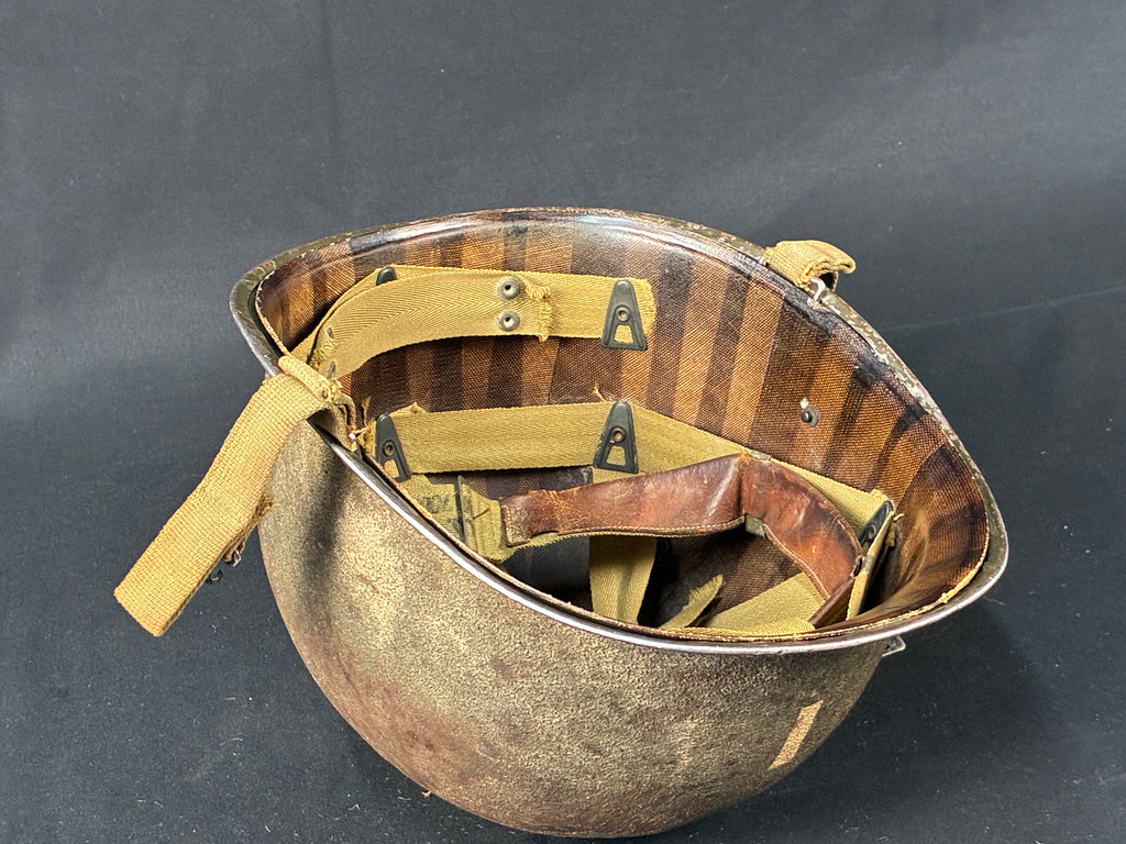 WW2 M-1 Fixed Bale 2nd Lt Helmet Named Grouping