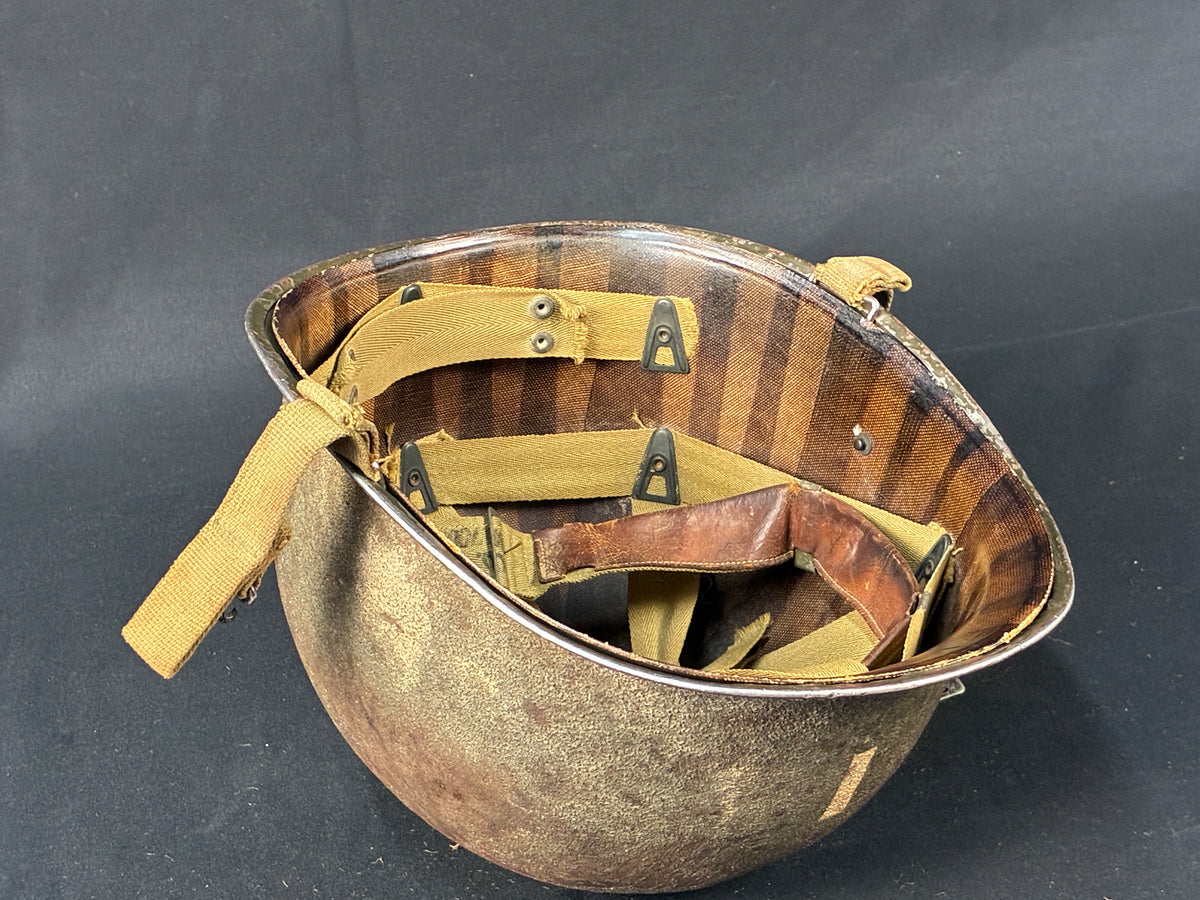 WW2 M-1 Fixed Bale 2nd Lt Helmet Named Grouping
