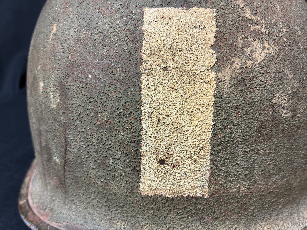 WW2 M-1 Fixed Bale 2nd Lt Helmet Named Grouping