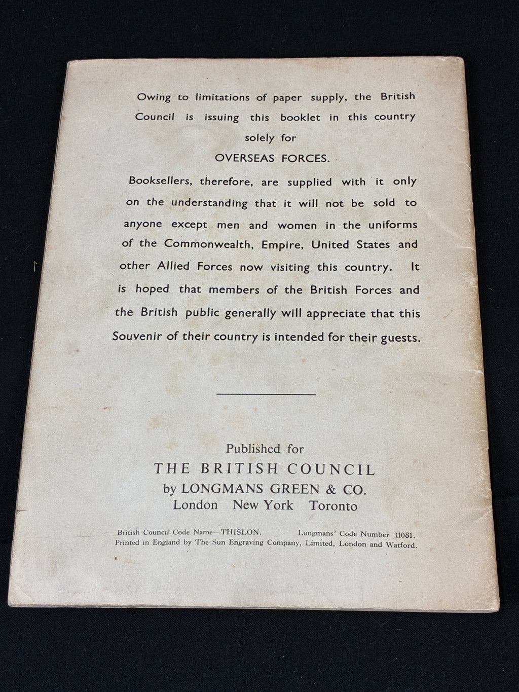 WW2 This is London Souvenir Guide Book
