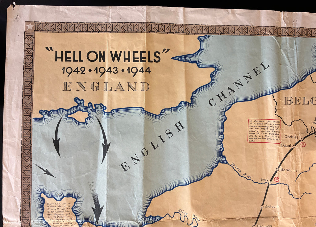 WW2 US 2nd Armored Tour Map