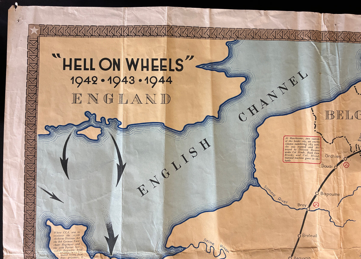 WW2 US 2nd Armored Tour Map