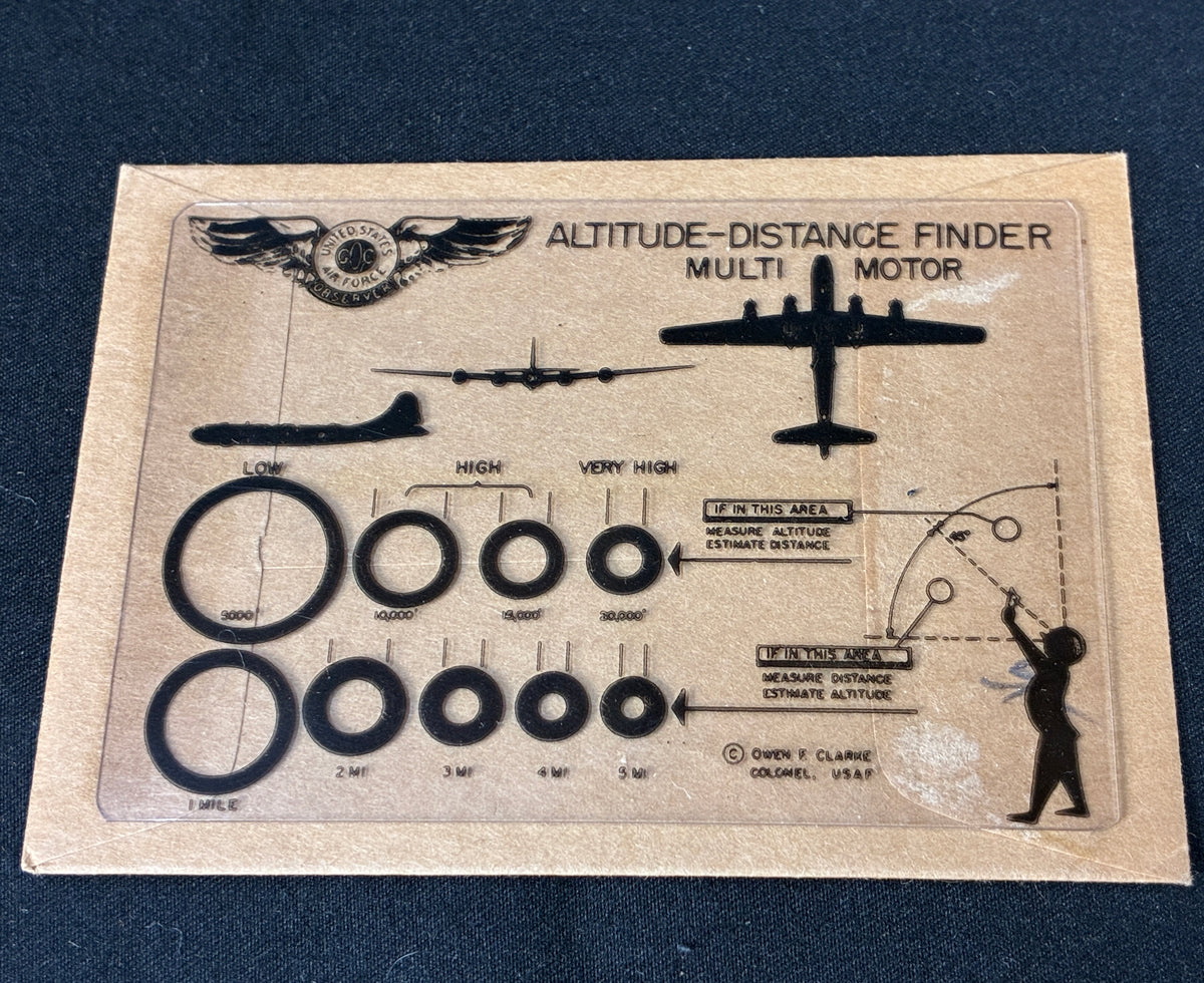 WW2 USAAF Altitude Distance Finder