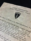 WW2 SHAEF Eisenhower D-Day Message