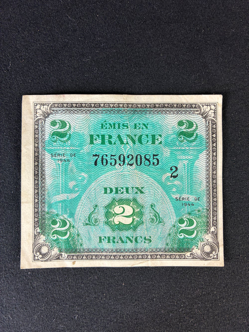 WW2 Invasion Currency - 2 Francs - Normandy
