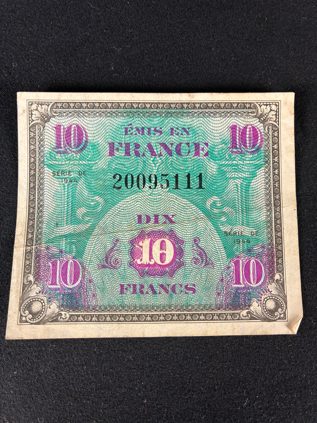 WW2 Invasion Currency - 10 Francs - Normandy