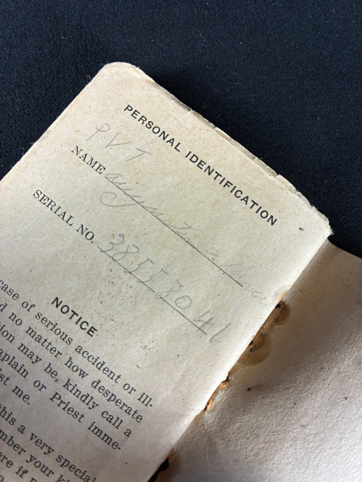 WW2 US Catholic Prayer Book - Normandy Relic - ID’d
